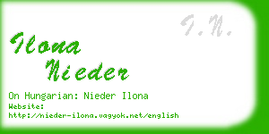 ilona nieder business card